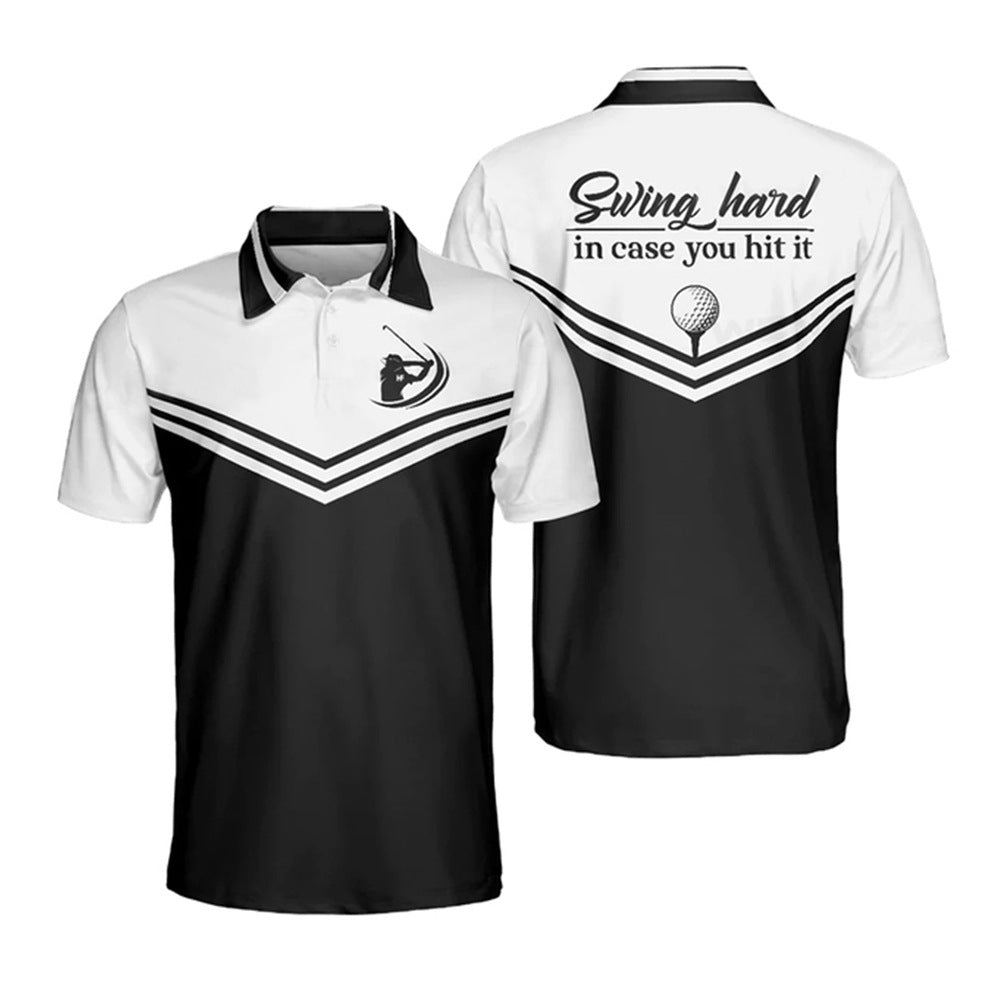 Chemise de golf pour homme T-shirt manches courtes