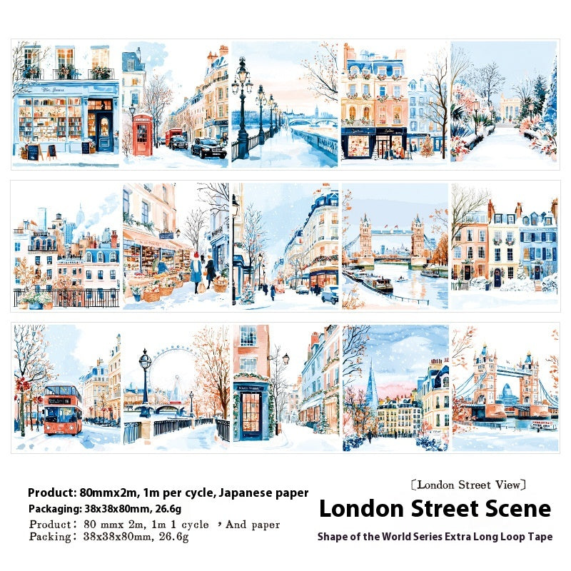 Stickers World Shape Series Life Landscaping Journal