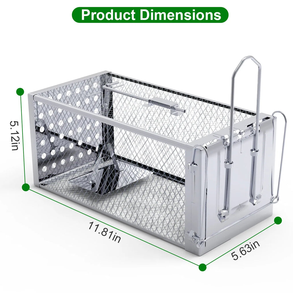 Cage de piège à rats à haute sensibilité - Construction en acier inoxydable