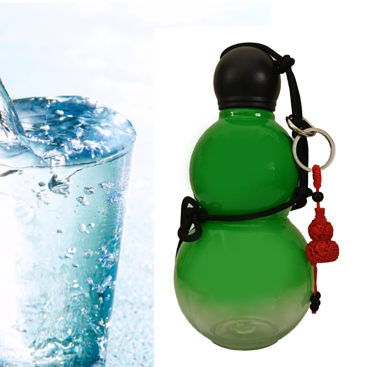 Bouteille d'eau de style gourd PC 800ml Insulated Chinese Retro Portable
