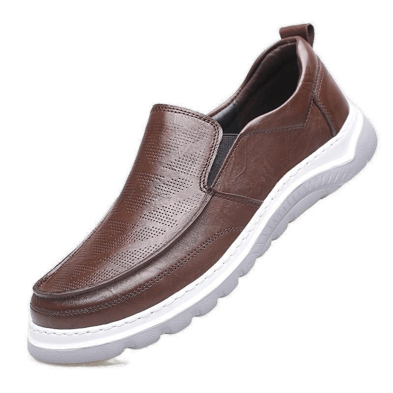 Chaussures en cuir perforé véritable pour hommes