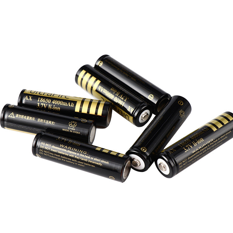 18650 Batterie au lithium pointu pour lampes de poche à lumière forte