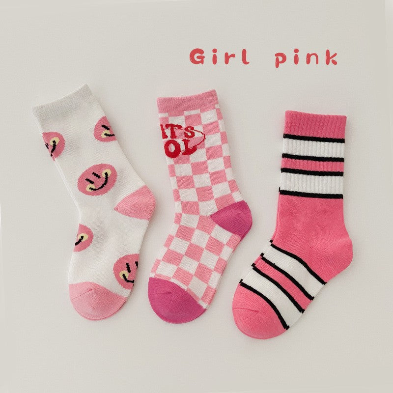 Chaussettes colorées de 3 paires à point d'onde