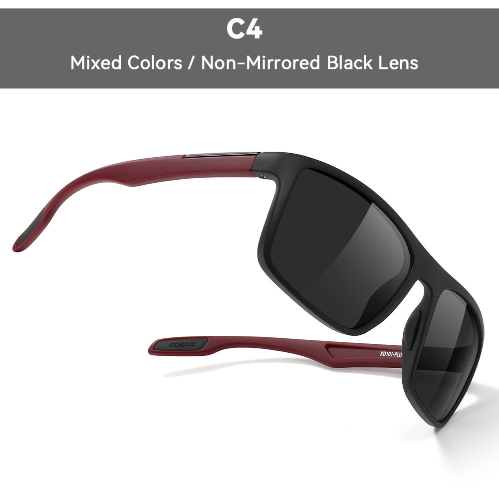 Lunettes de soleil polarisés à cadre carré KDEAM