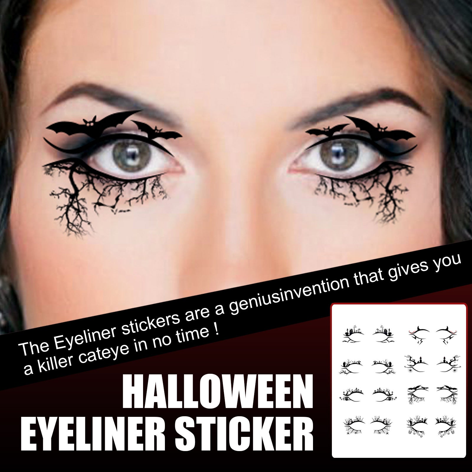 Stickers Eyeliner d'Halloween