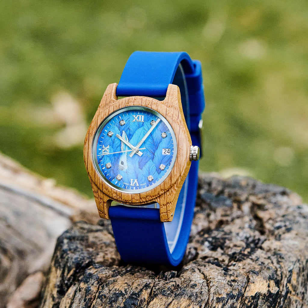 Montre en bois naturel pour les femmes - Montre Quartz Eco-friendly légère avec minimaliste