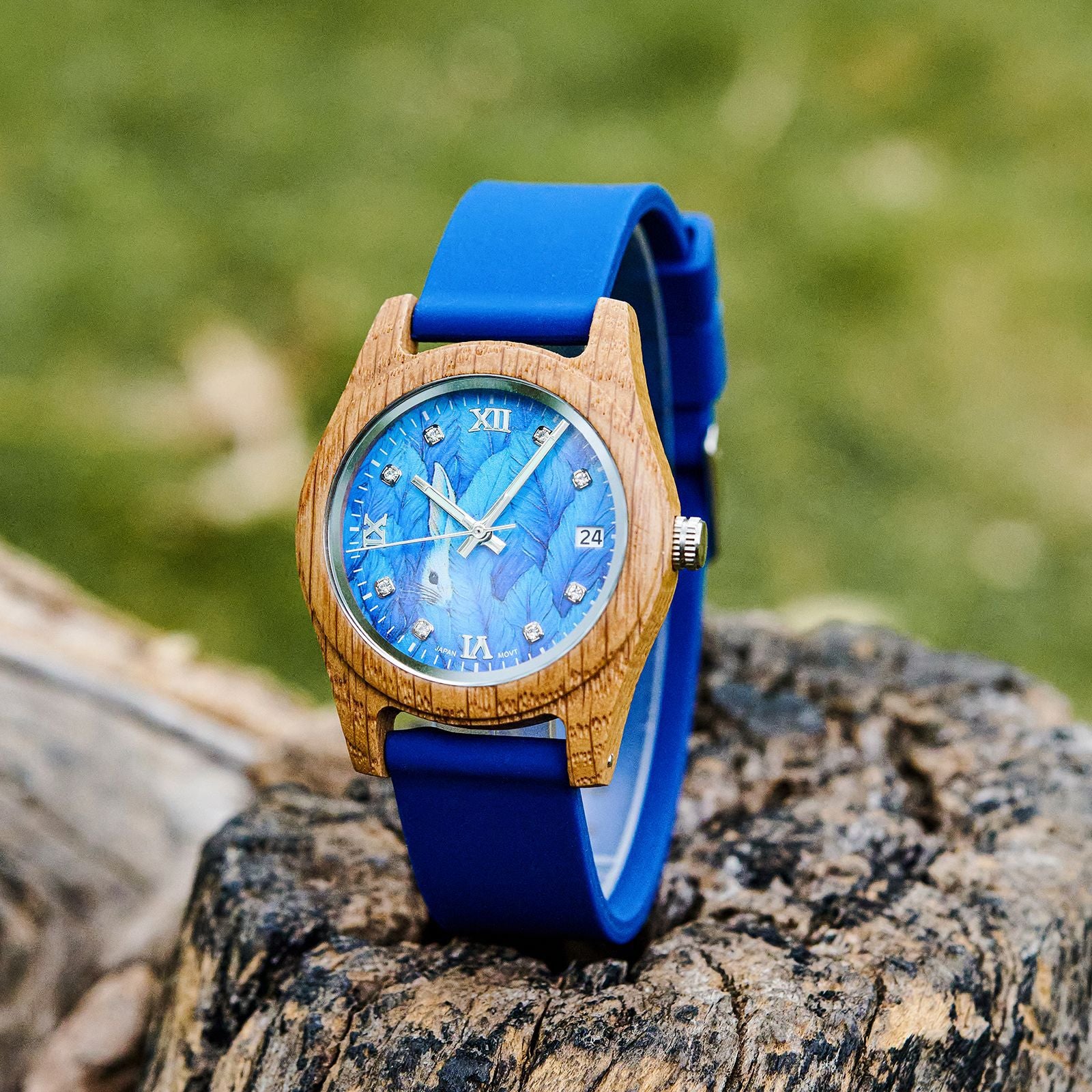 Montre en bois naturel pour les femmes - Montre Quartz Eco-friendly légère avec minimaliste