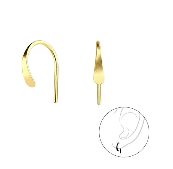 Boucles d'oreilles mode et minimaliste en forme de U