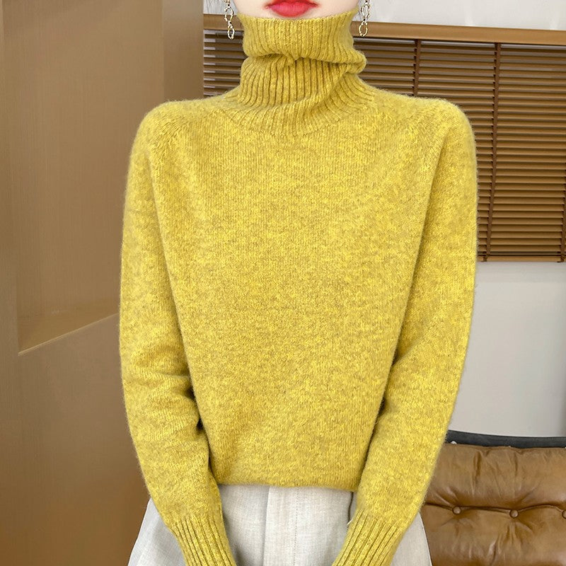 Chandail tricoté Pull à manches longues en couleur solide