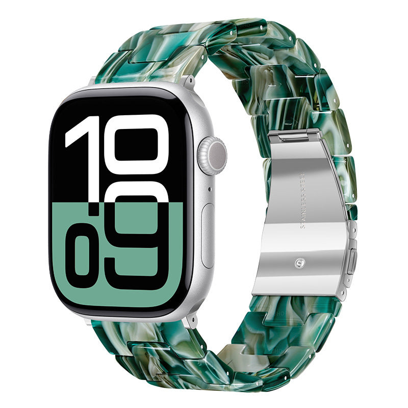 Bracelet de montre à trois maillons en résine compatible avec la montre
