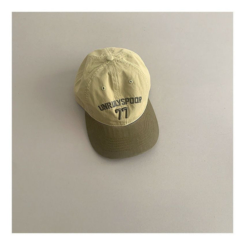 Stylish Casual Soft-crown Color-block Casquette de baseball pour enfants