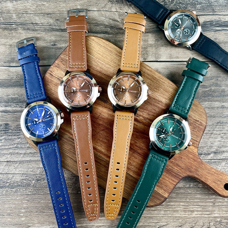 Montre homme de style rétro à trois yeux