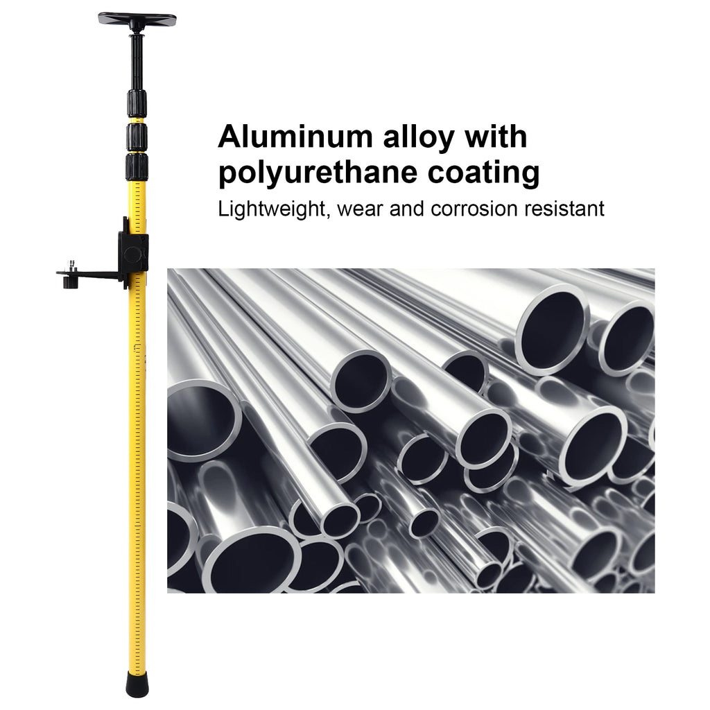 2.8 Mesure de nivellement laser Pole télescoping Pole de montage réglable pour Rotary et Line Las