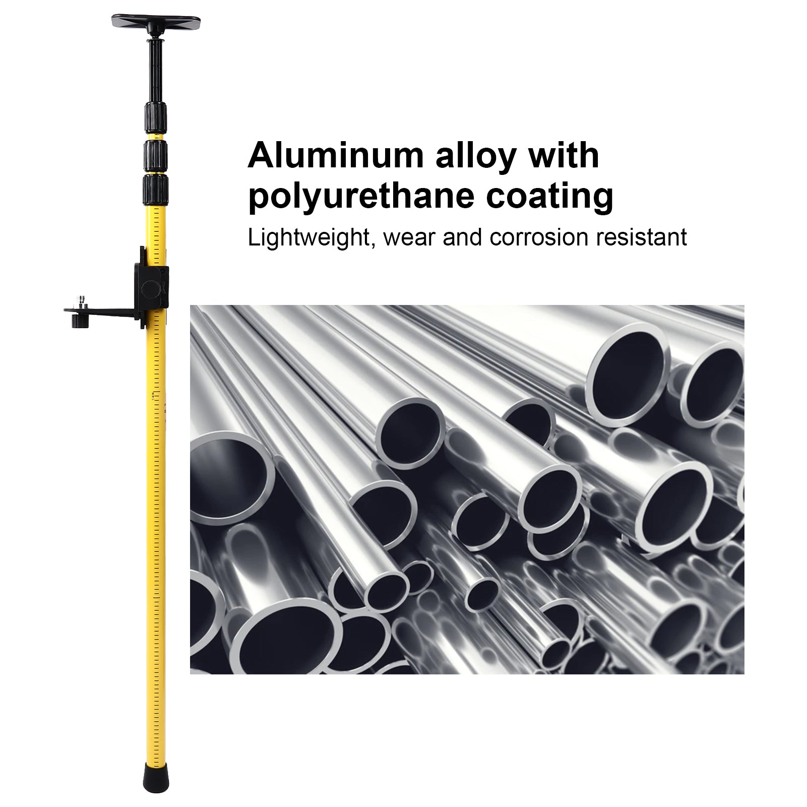2.8 Mesure de nivellement laser Pole télescoping Pole de montage réglable pour Rotary et Line Las