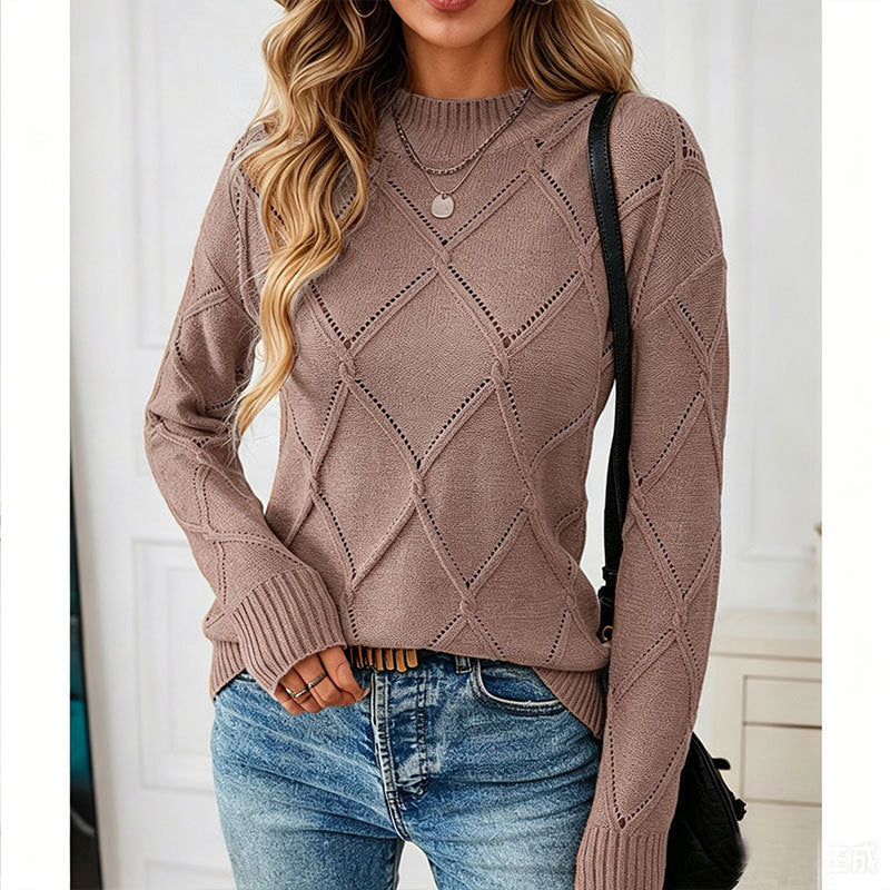 Femmes Col d'équipage Pull-over Top