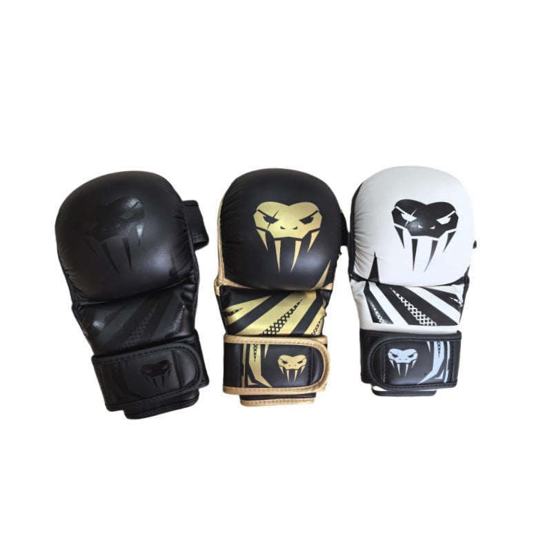 Gants de Sanda à moitié doigts de boxe pour hommes