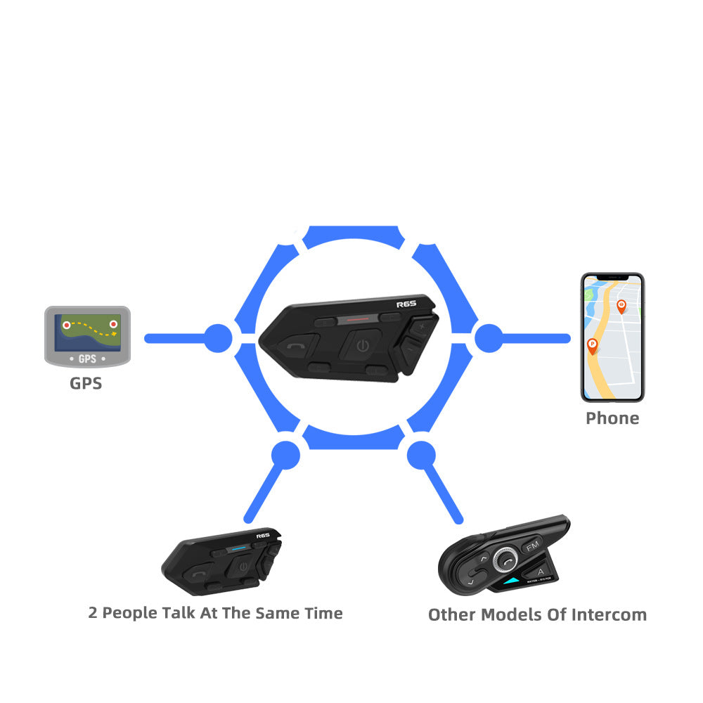 Casque de moto étanche compatible avec le Bluetooth