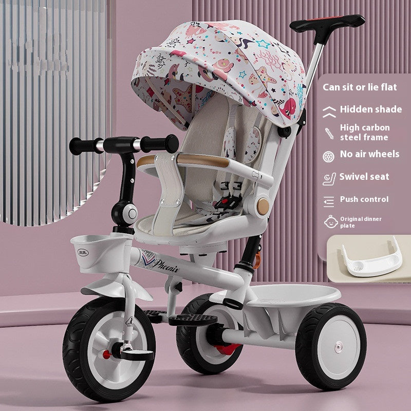 Tricycle Pedal Bébé Voiture Enfants Jouet léger Trolley