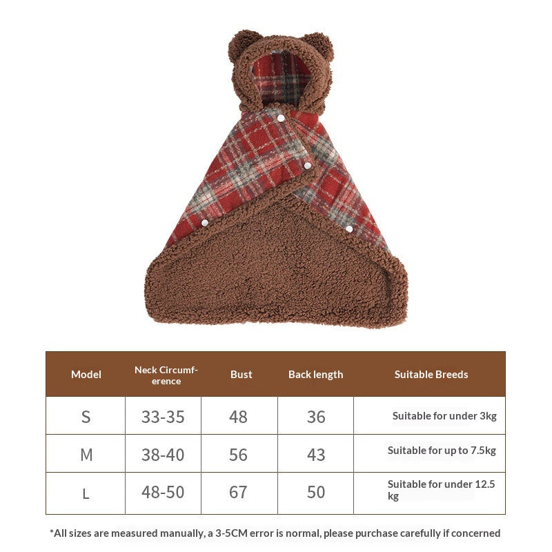 En peluche Cape Retro Maillard-style se vêtir comme un enveloppement ou le draper sur vous