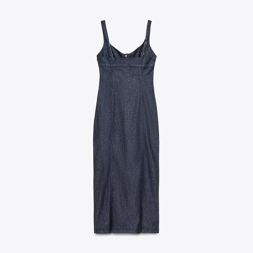 Robe longue en denim de style Summer de dame