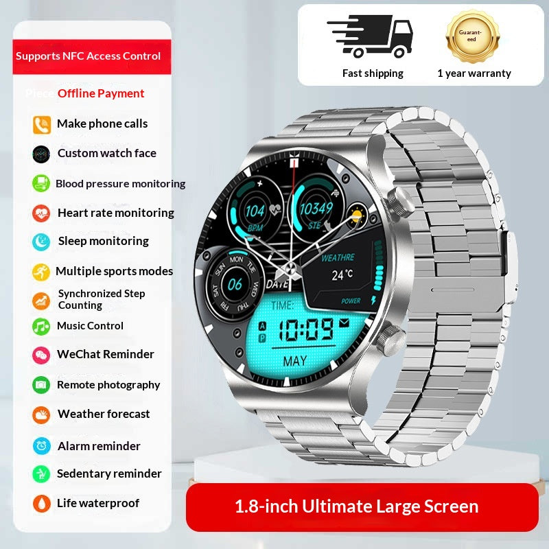 Smart Sports Watch avec Bluetooth appelant la fréquence cardiaque et surveillance du glucose du sanga multifu