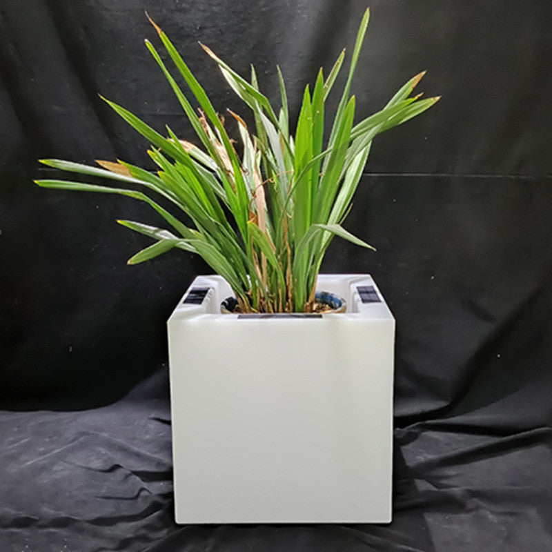 Waterproof plastic flower pot garden lamp