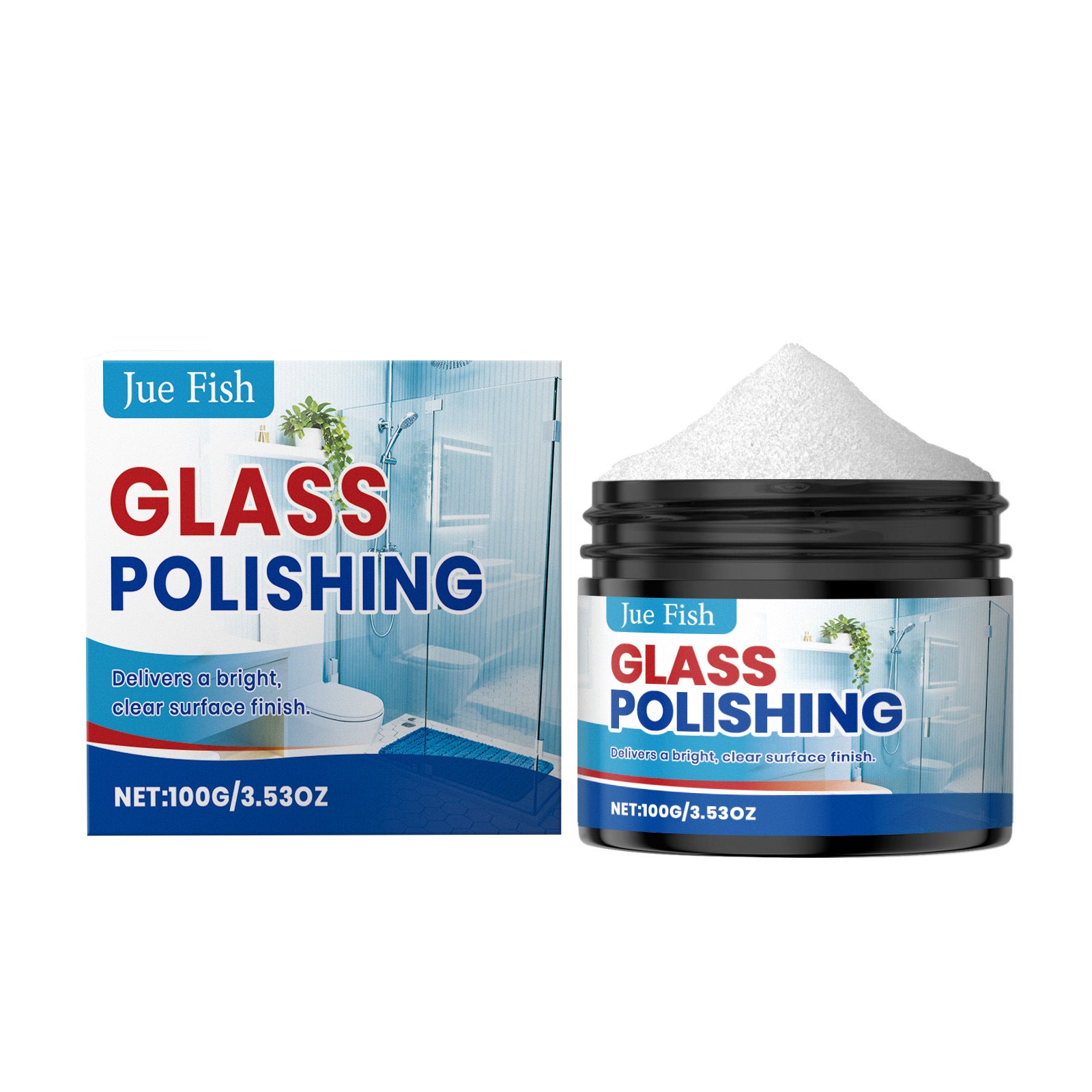 Jue Fish Glass Polisher Daily Shine et transparence pour Windows Multi-Purpose Home And Co