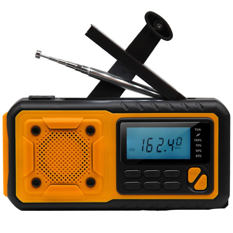 Radio multifonctionnelle d'urgence à propulsion manuelle solaire