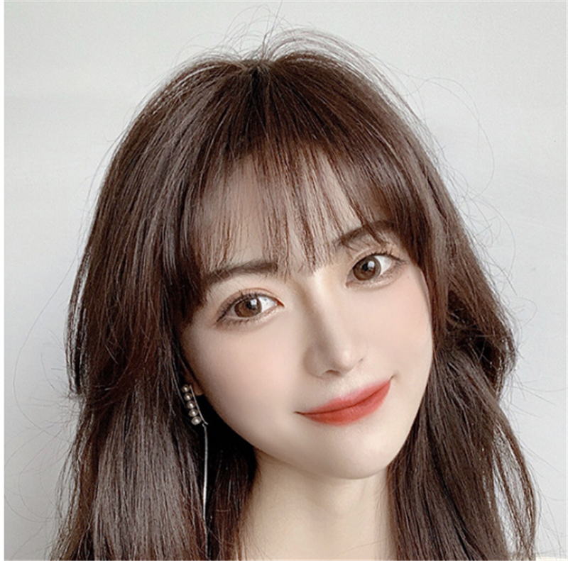 Véritable perruque de cheveux Mécanisme 3D Air Bangs Perruque