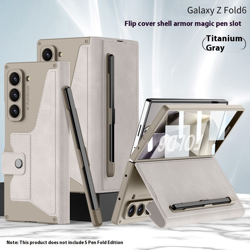 Étui de téléphone pliant ZFold6 Étui de téléphone en cuir