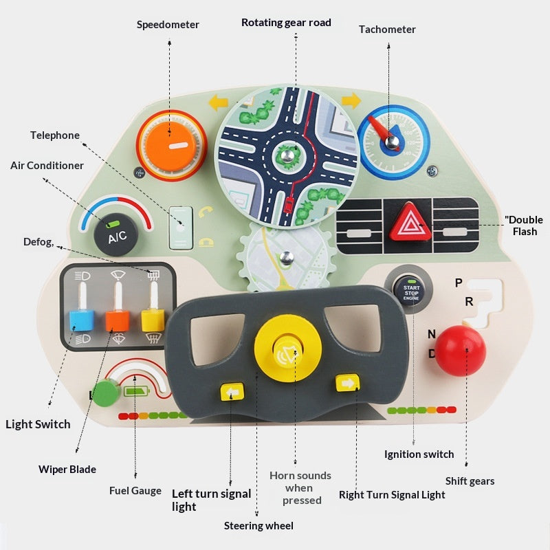 Simulation volant LED Light Busy Board Jouet éducatif