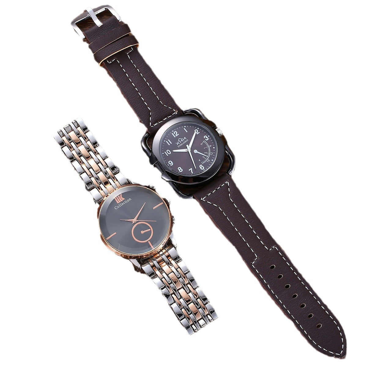Cadeau Set de mode Creative Gift Suit Wallet Ceinture Quartz Montre parfum