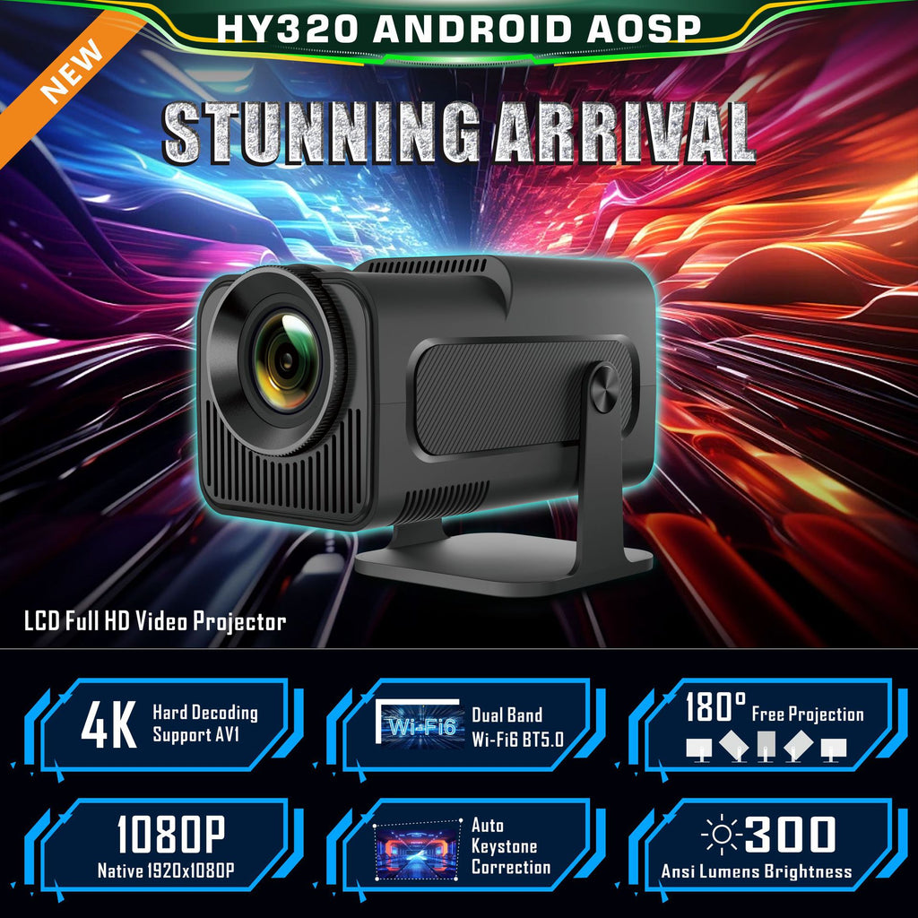 HY320 Android Petit projecteur intelligent HD 1080p