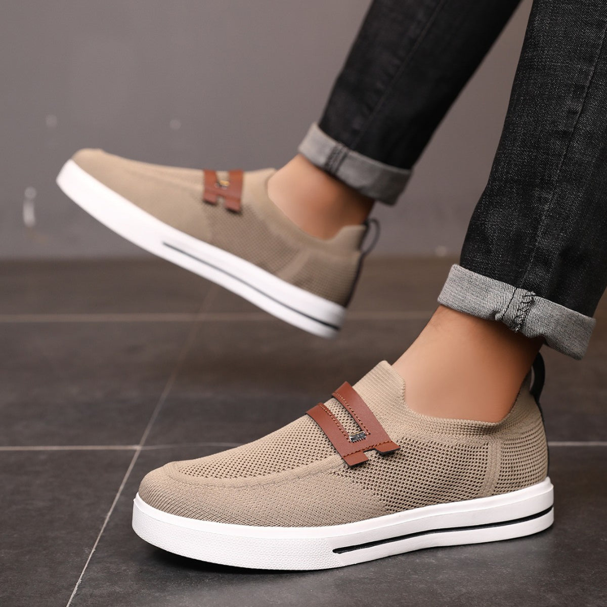 Chaussure casual respirante d'été homme doux élastique Mesh léger