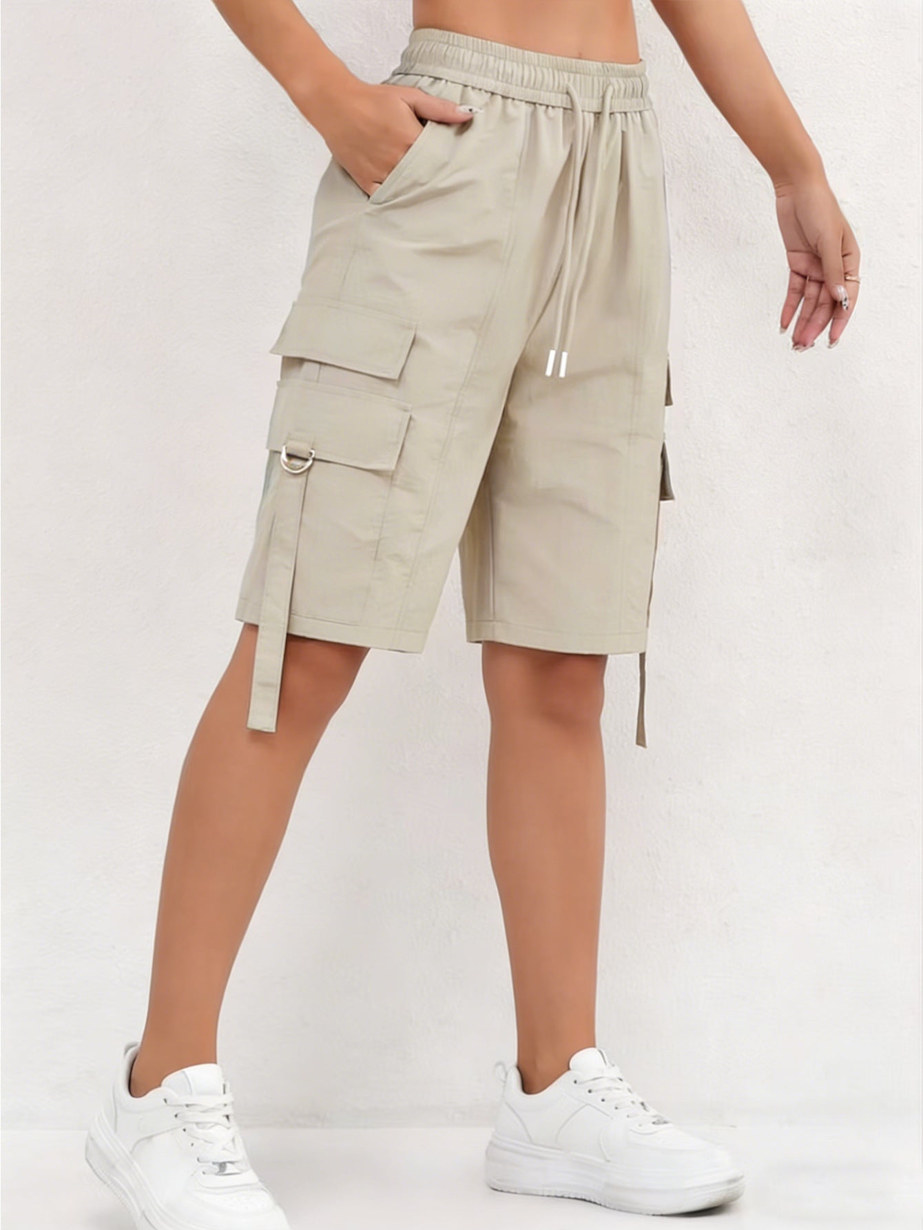 Femmes Trendy Quick Cargo Short Casual Outdoor Bermuda Pantalon à cinq points
