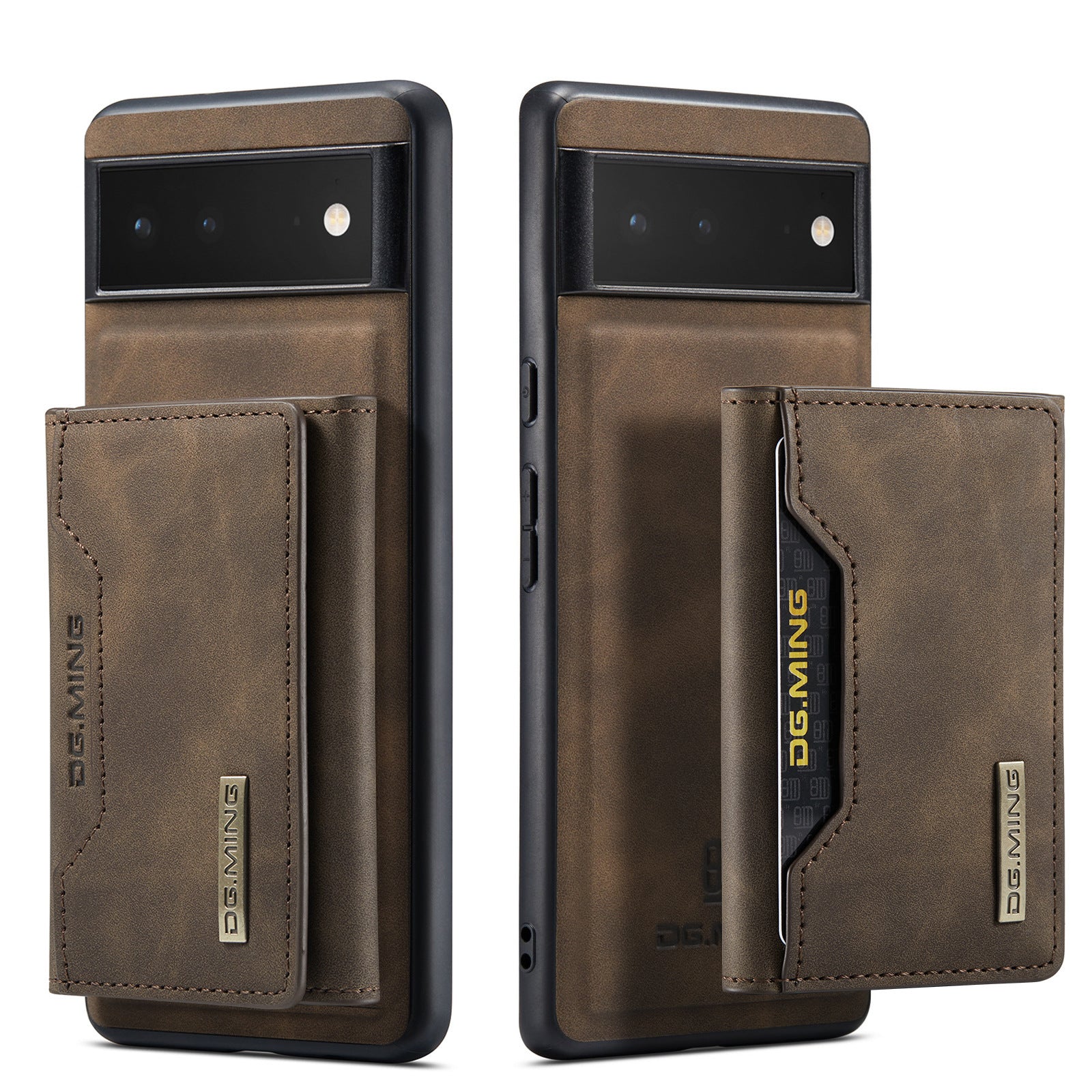 Porte carte magnétique en cuir Boîtier de protection pour téléphone portable