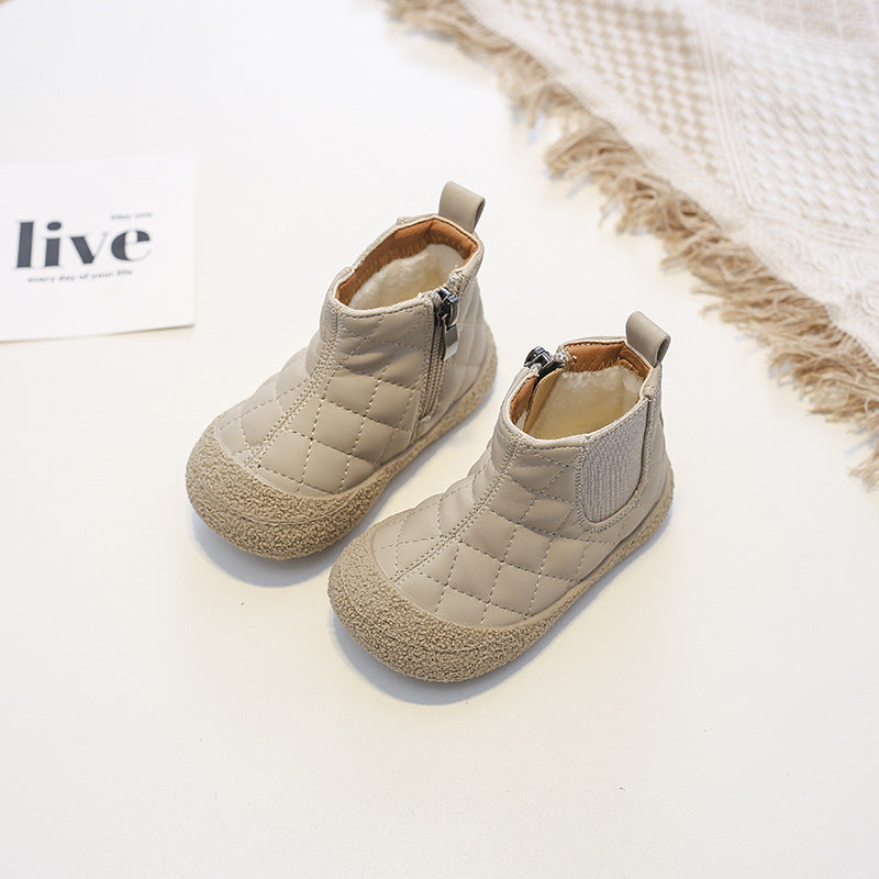 Bottes de coton confortables et chaudes pour enfants