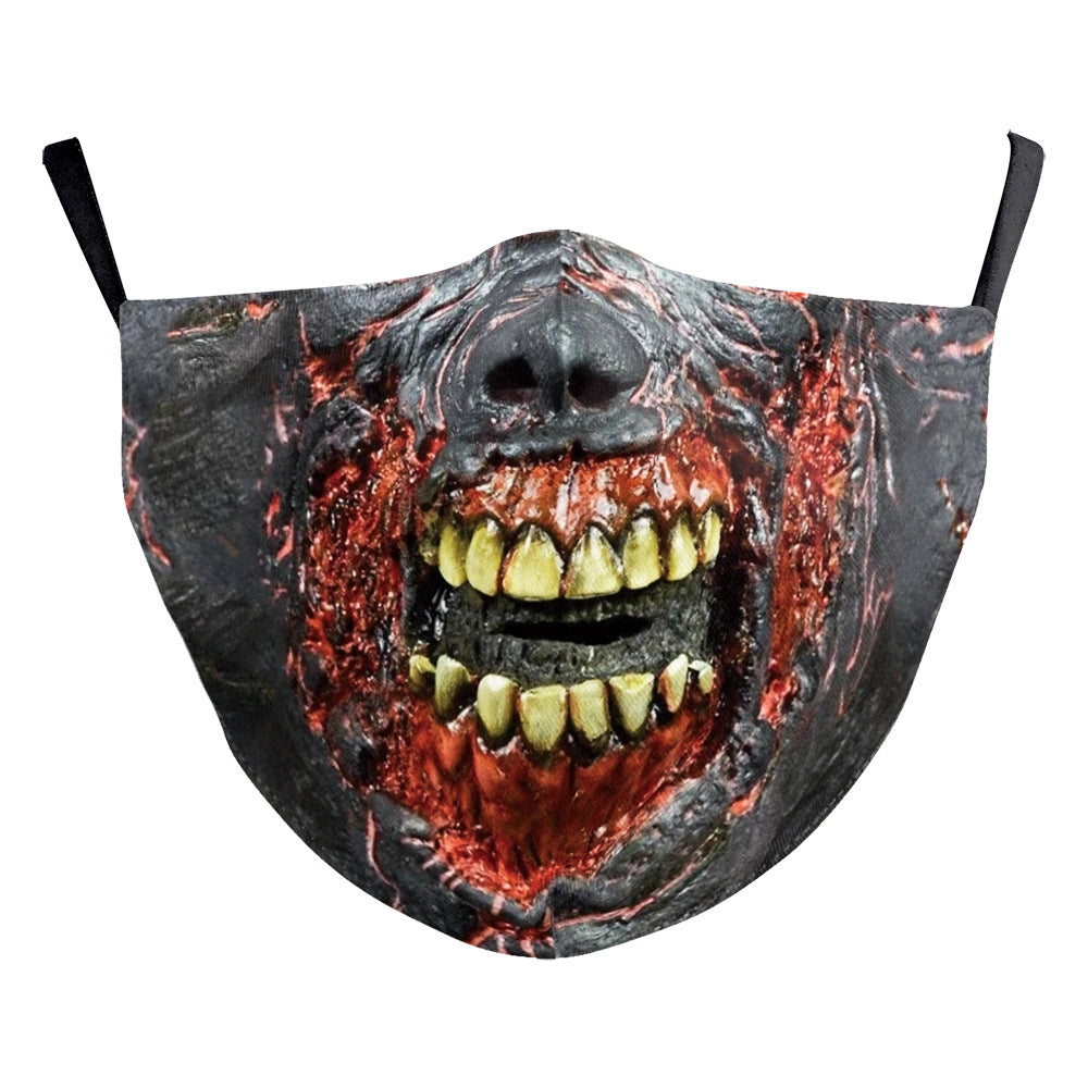Impression numérique Clown Halloween Funny Horror Double couche Masque de poussière