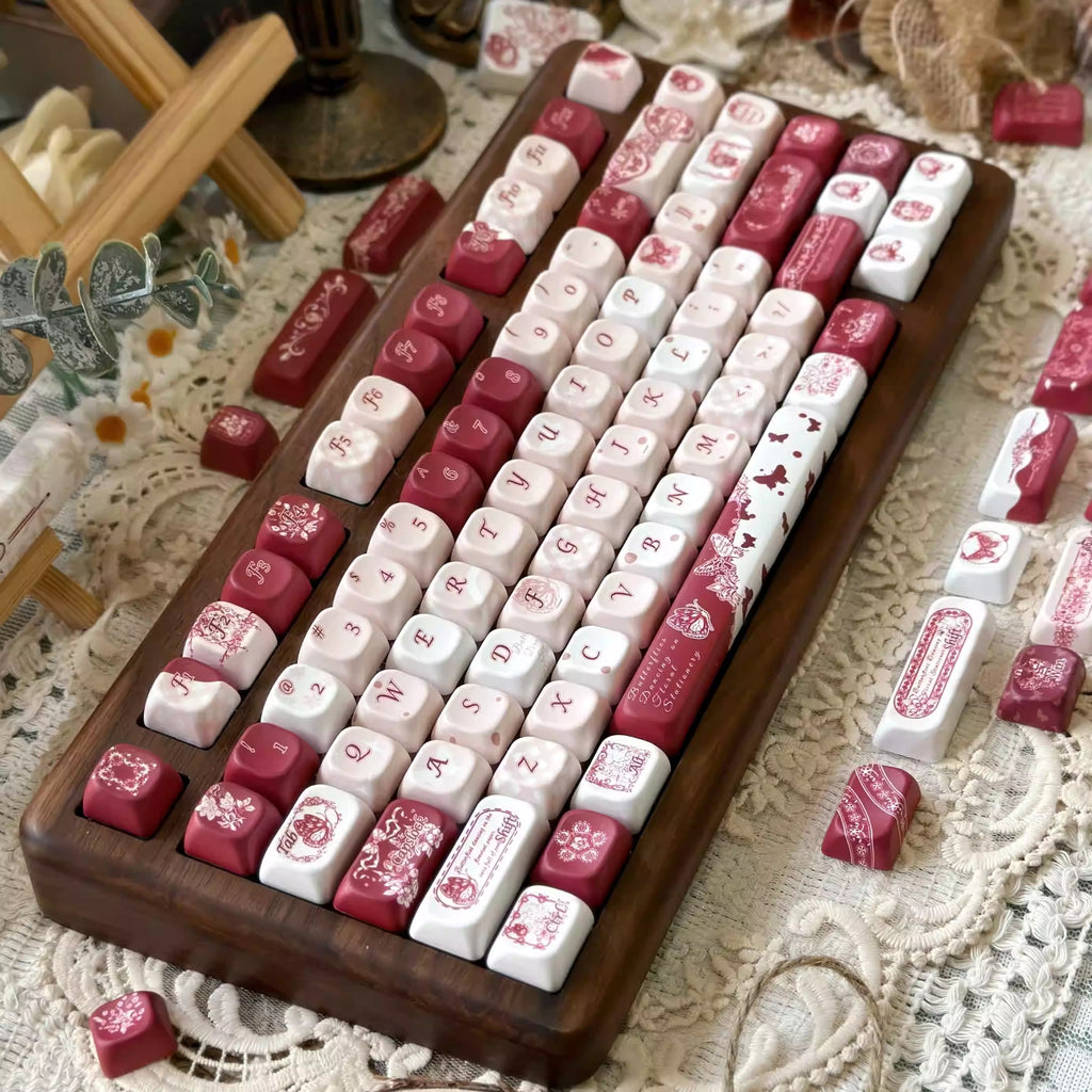 Butterfly Flower Original PBT Five-Sided Dye-Sublimation Mechanical Keyboard Keycap