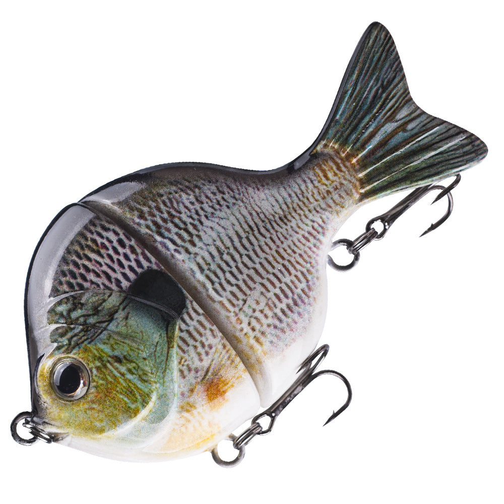 Deux sections avec des perles d'anneaux Lure Simulation Bait Lure Submergé Bait Multi-section Lure