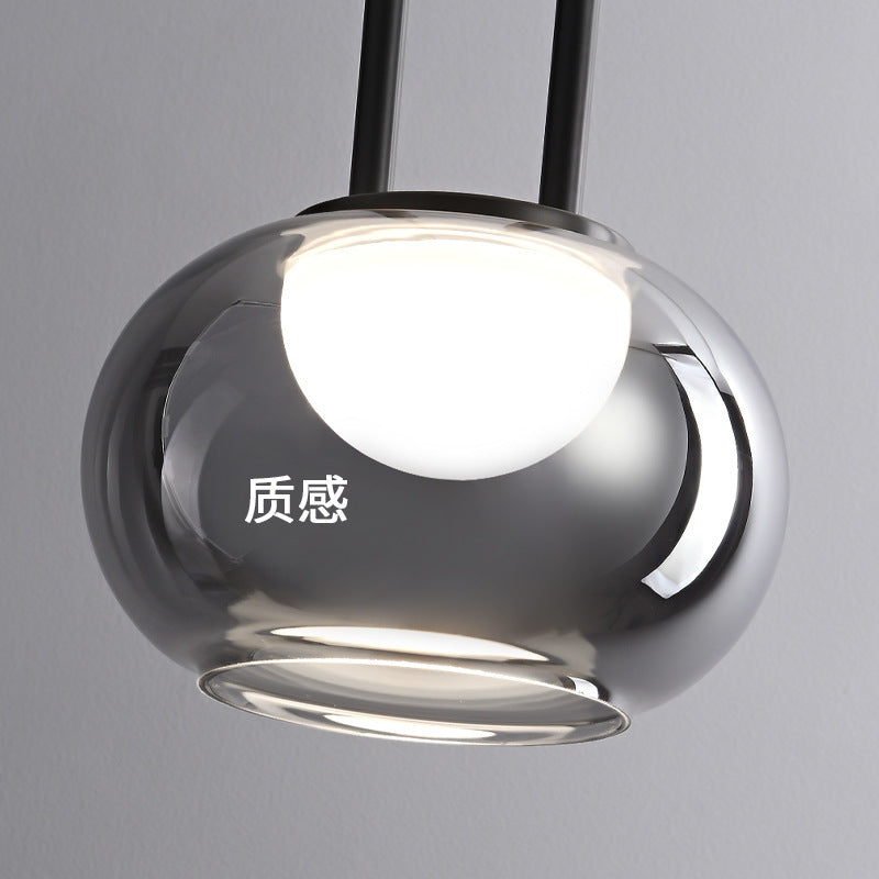 Restaurant verre lumière pendentif tête unique