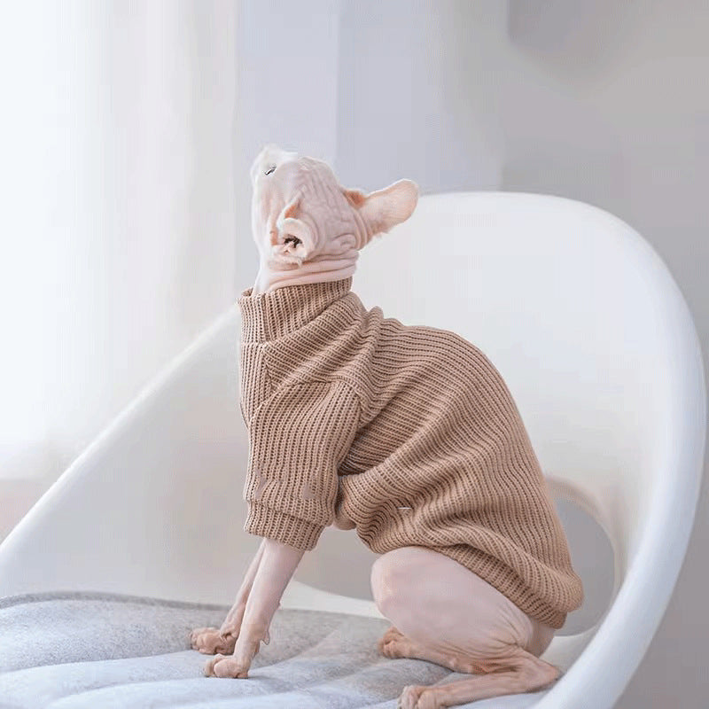Sphynx Cat chaud Chandail doux vêtements pour les chats sans cheveux Devon Rex
