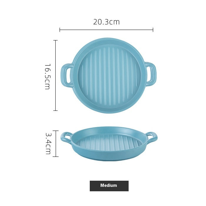 Barbecue créative Melamine Binaural Western Cuisine Assiette