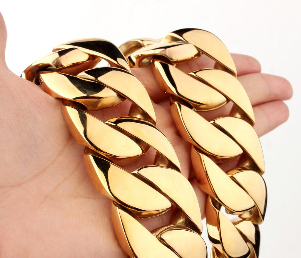 Collier de coulée en acier à vide en titane pour hommes