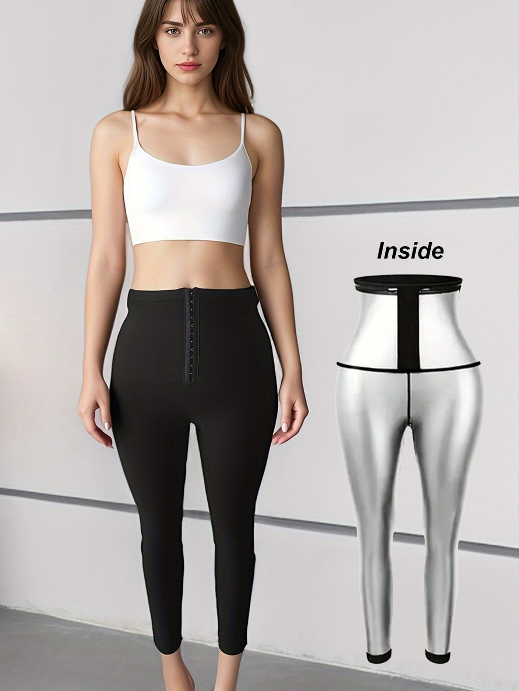 Pantalons de sweat Sauna pour femmes haute pression de compression Lombrage Leggings Workout Thermo Pant W