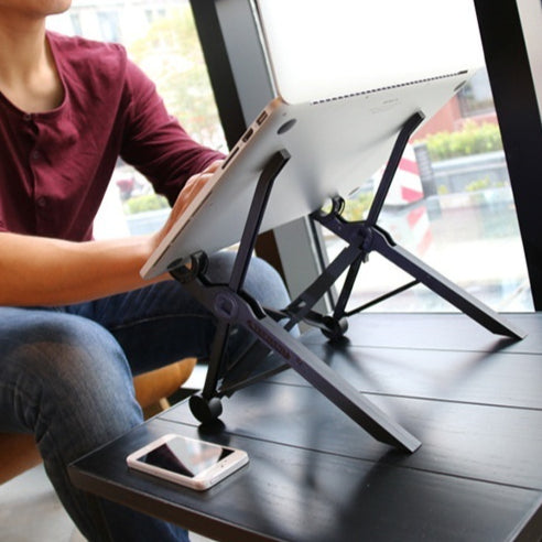 Support d'ordinateur simple pliable portatif