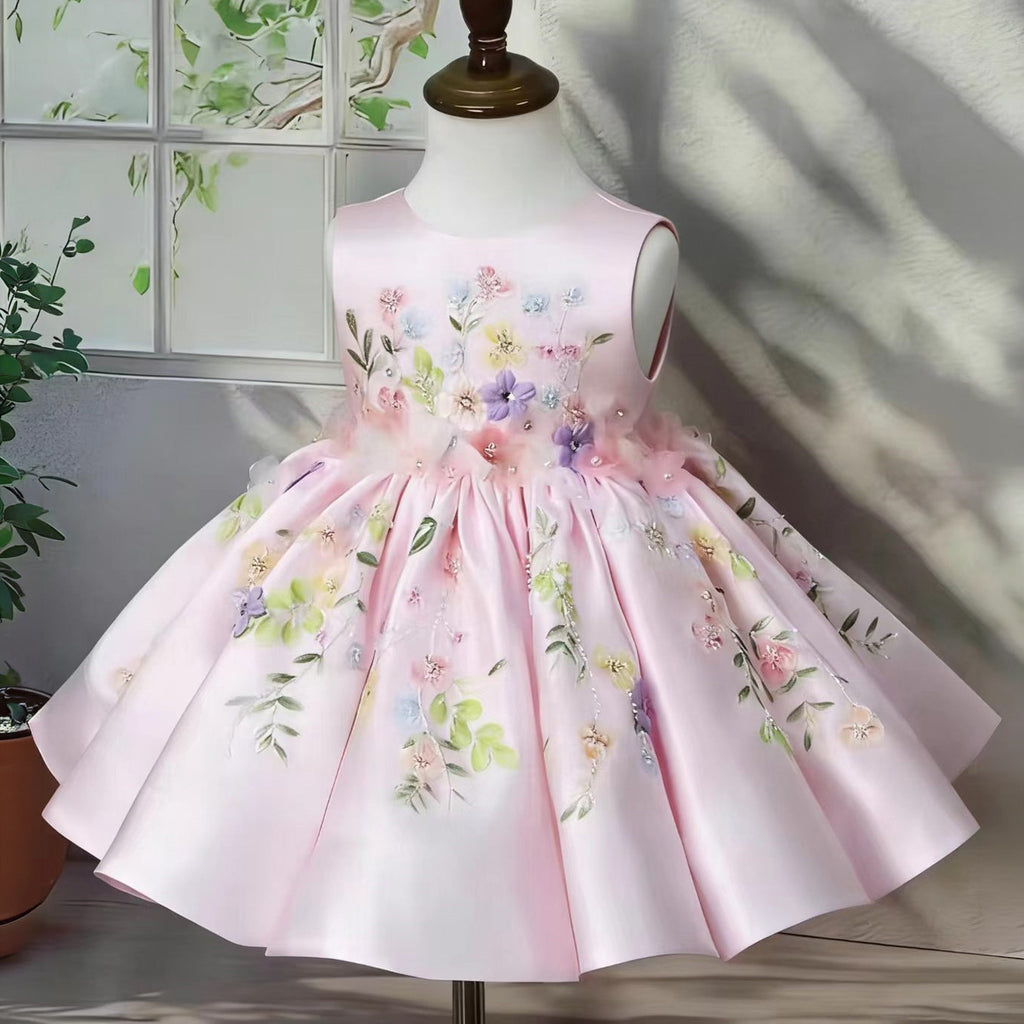 Robe princesse à manches de puff pour enfants