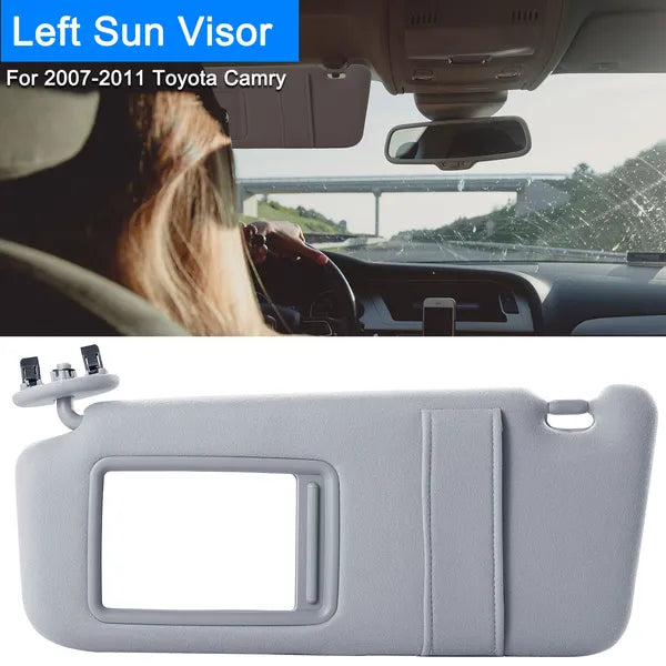 Auto Sun Visor Le conducteur gauche Side Car Sun Visor s'adapte 2007-2011 Toyota Camry sans toit ouvrant