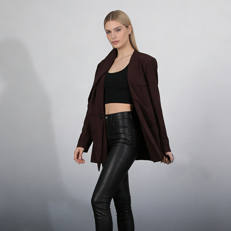 Blazer de mode irrégulier pour les femmes