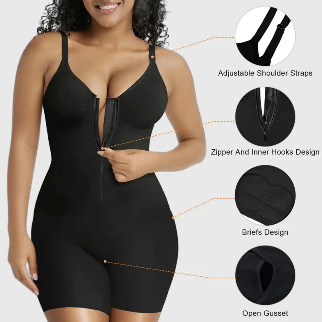 Vêtements de forme pour femmes Tummy Control Bodysuits Zip-Up Comfort Ultra Stretch Fabric Customizab